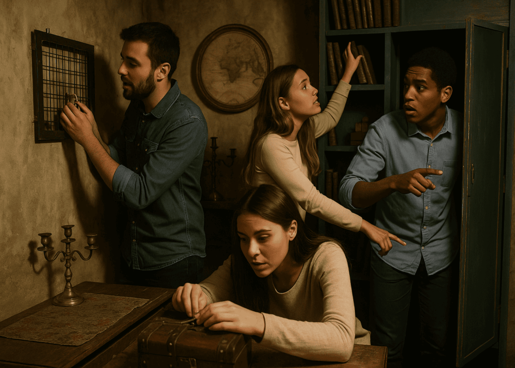amigos-que-hacen-un-escape-room