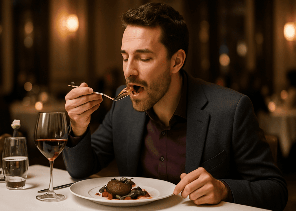hombre-que-come-en-un-restaurante-gastronómico