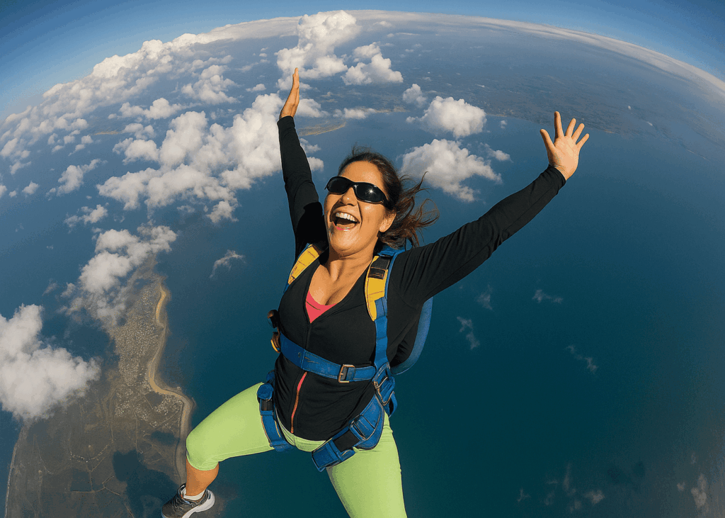 mujer-adulta-feliz-que-hace-un-salto-en-paracaidas