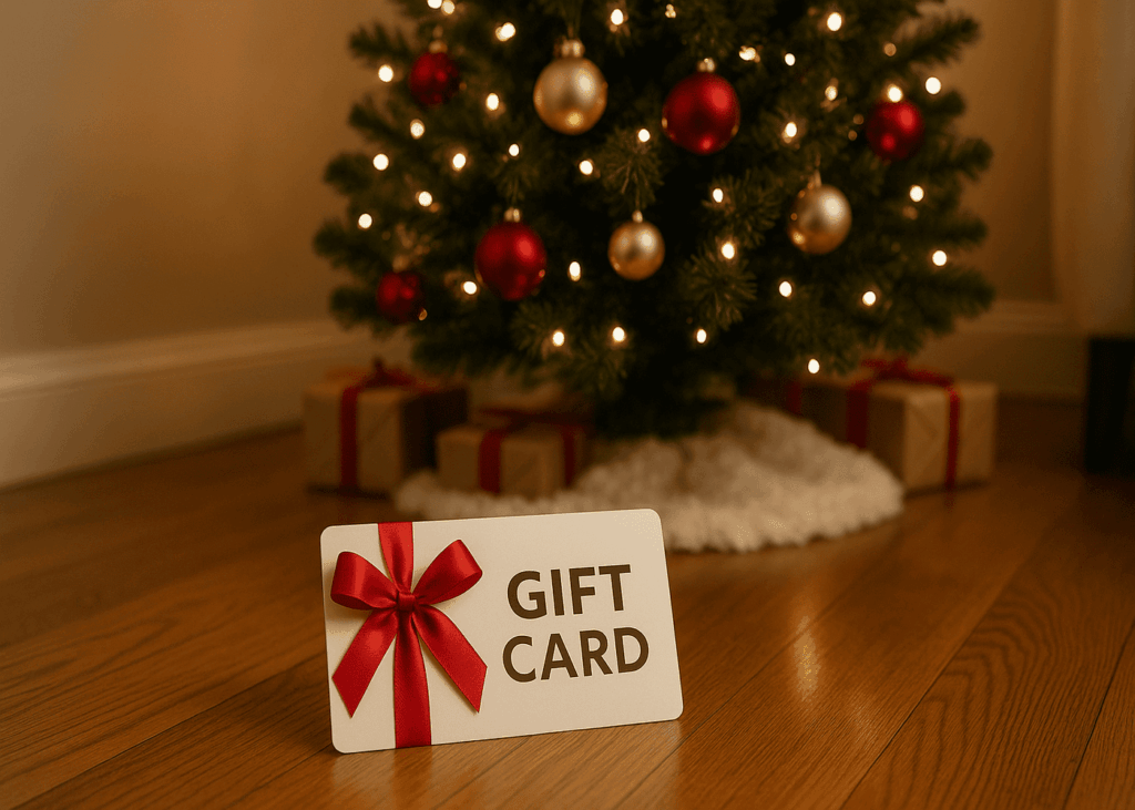 tarjeta-regalo-con-un-lazo-rojo-colocada-al-pie-del-arbol-de-navidad