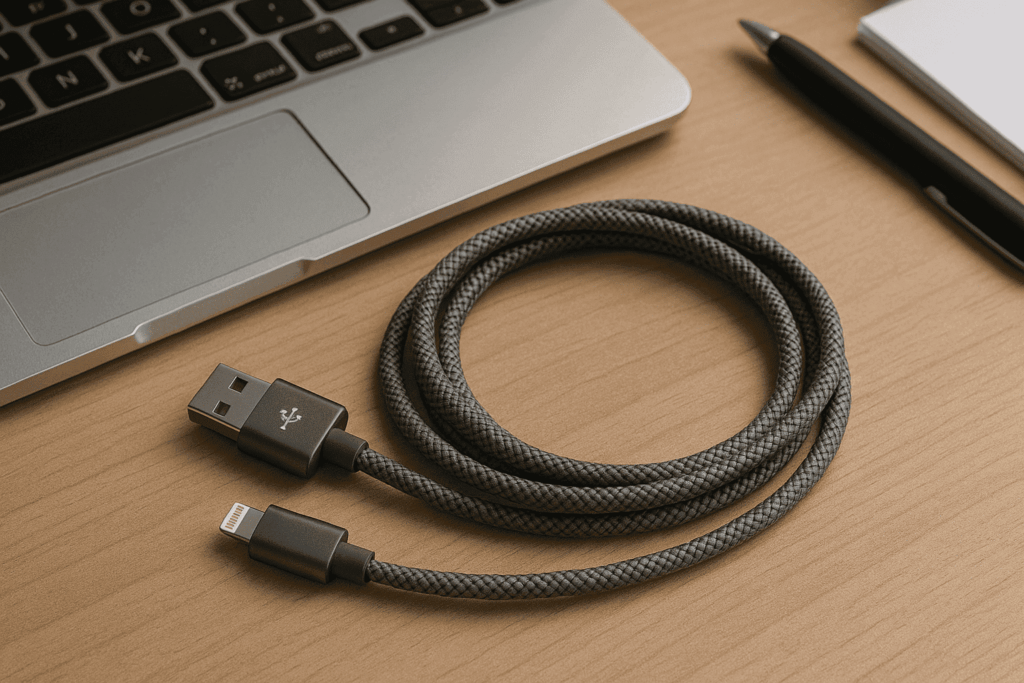 cable-trenzado-sobre-un-escritorio