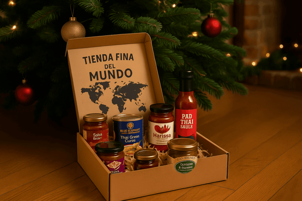 cofre-de-delicatessen-a-los-pies-de-un-árbol-de-navidad