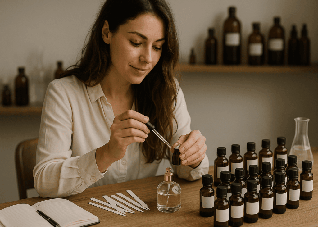 mujer-que-participa-en-un-taller-de-creación-de-perfume