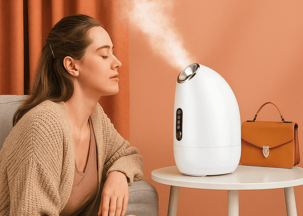 mujer-que-utiliza-un-vaporizador-facial-en-su-salón