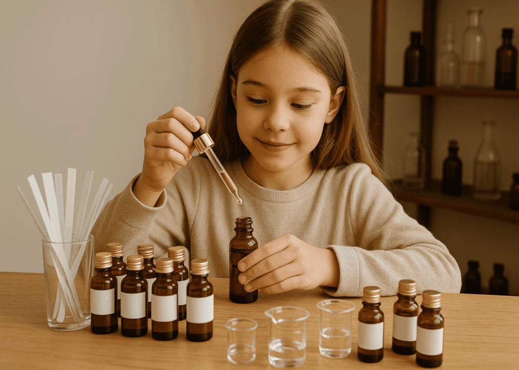 nina-pequena-que-hace-un-taller-de-perfume