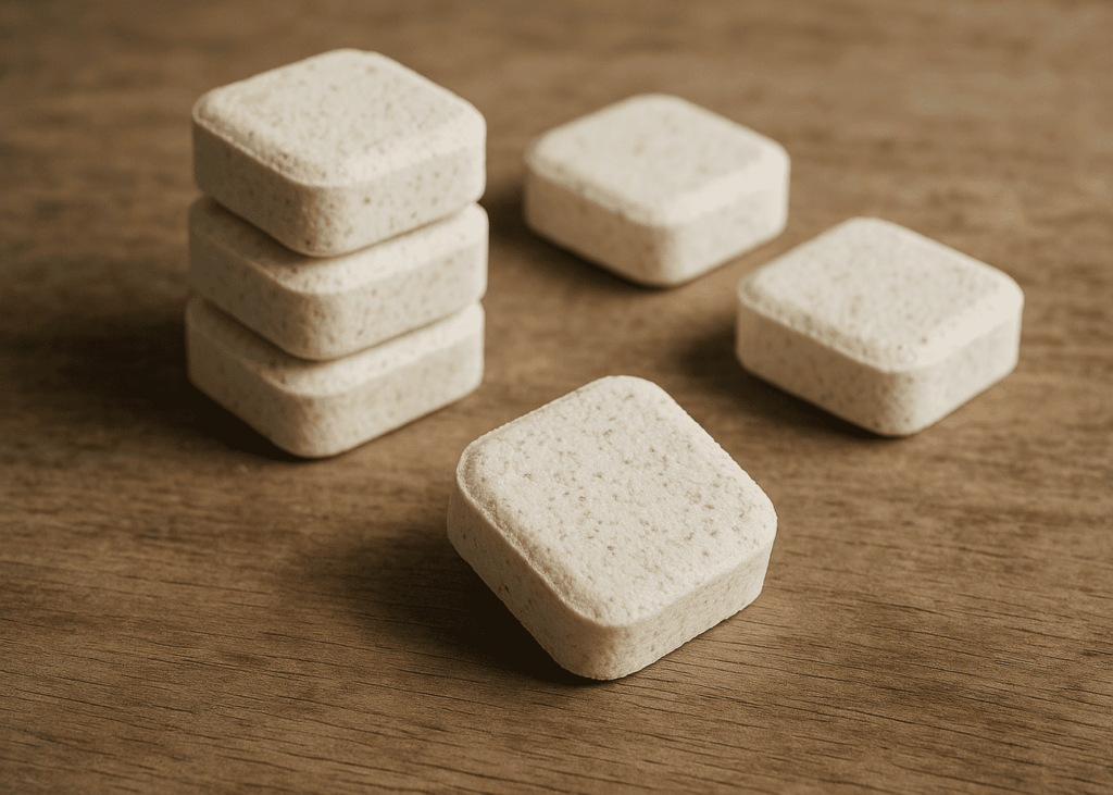 pastillas-biodegradables-para-lavavajillas-colocadas-sobre-una-mesa