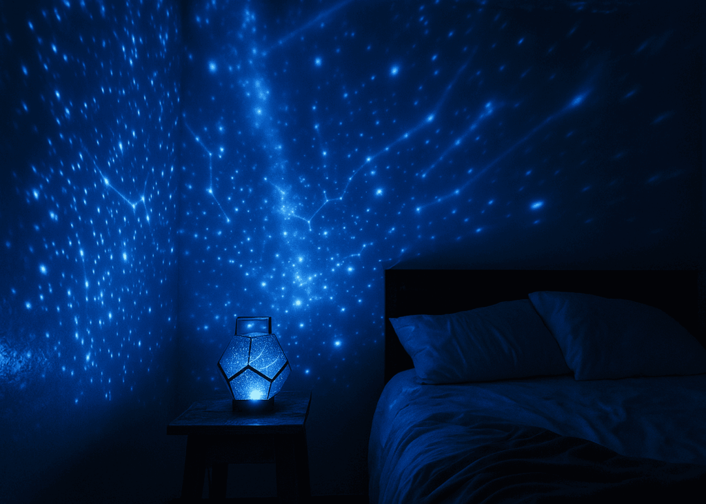 proyector-de-estrellas-y-constelaciones-azules-en-un-dormitorio