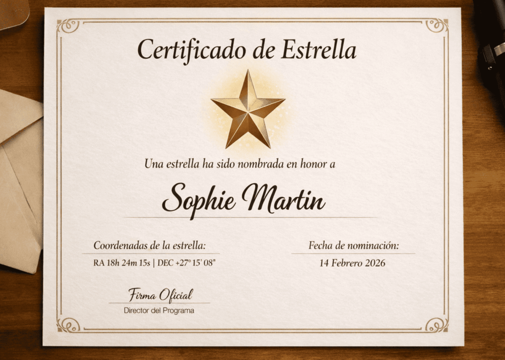 certificado-de-compra-de-una-estrella-a-nombre-de-sophie-martin