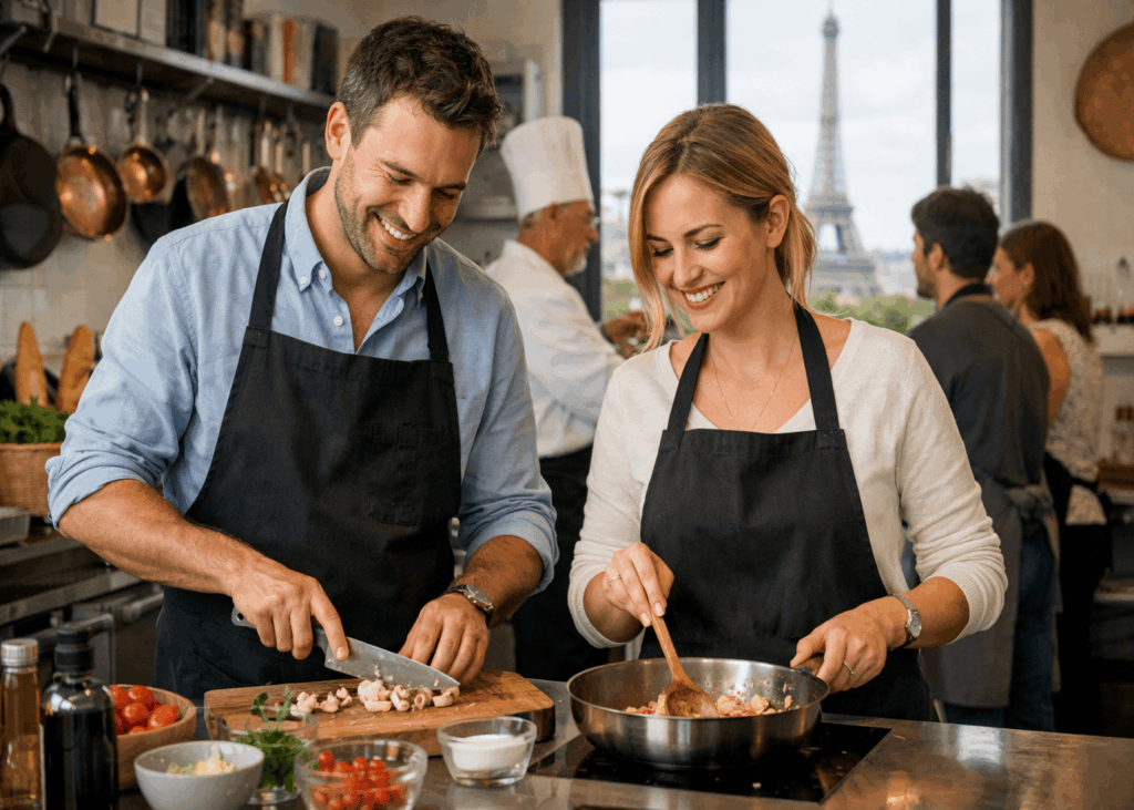 couple-que-hace-un-taller-de-cocina-con-la-torre-eiffel-de-fondo