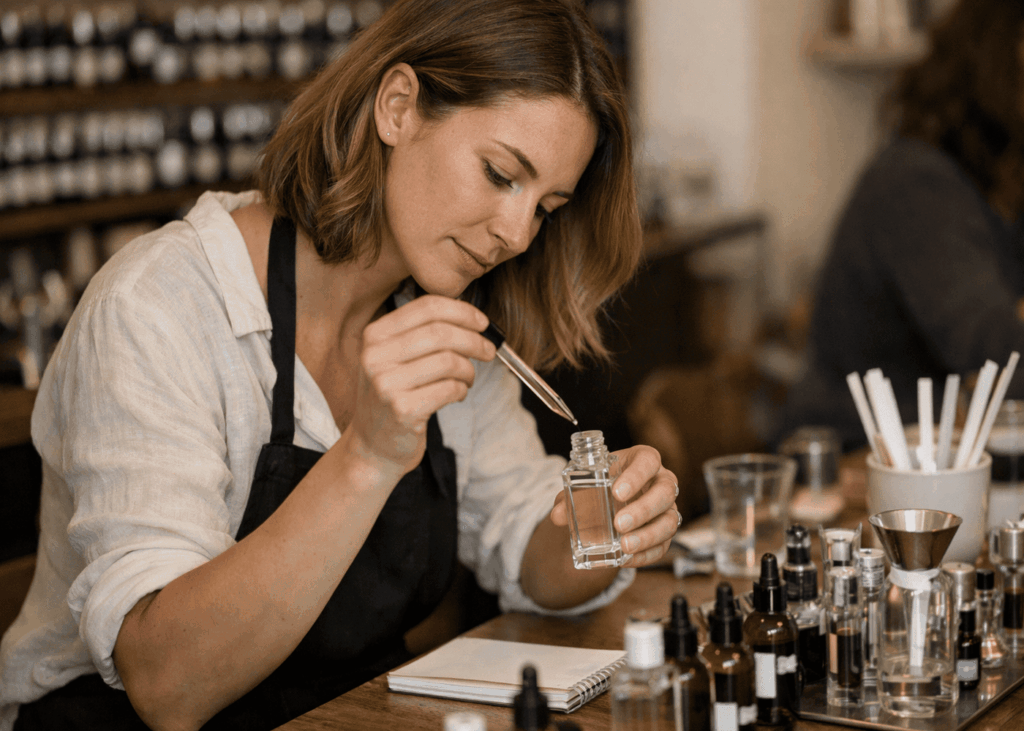 mujer-creando-su-propio-perfume-en-un-taller-creativo