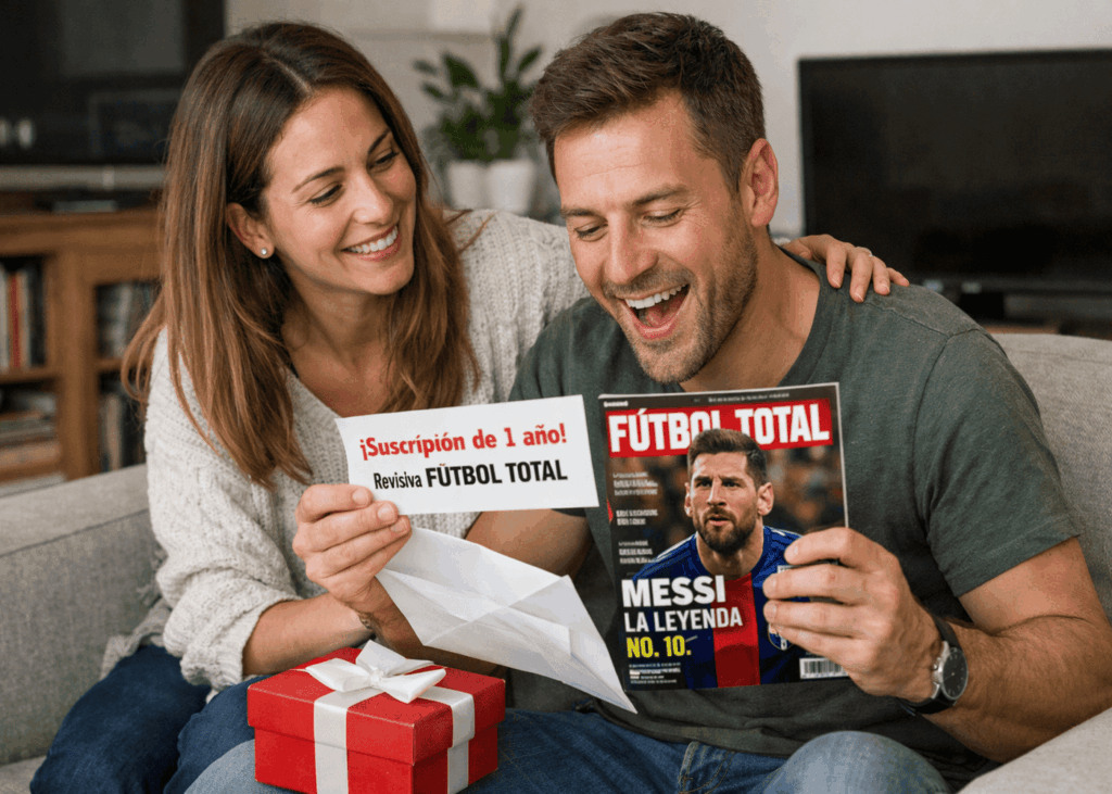 mujer-regalando-una-suscripcion-de-un-ano-a-una-revista-deportiva-a-su-novio-feliz