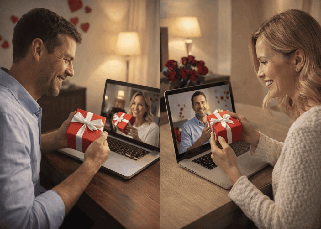 pareja-a-distancia-que-abre-su-regalo-de-san-valentin