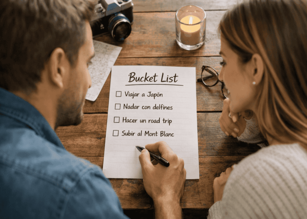 pareja-que-hace-una-bucket-list-sobre-una-mesa
