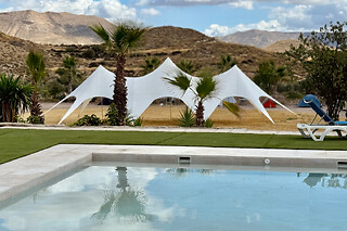 Dos noches en hayma con experiencia bienestar para 2 en Ecocamping Oasis Al Hamam en Lucaneina de las Torres (Almería)