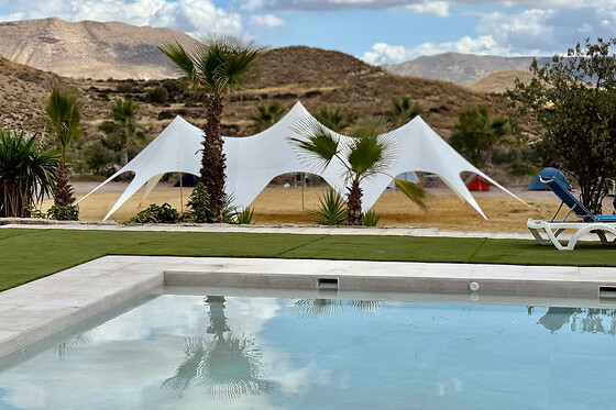 Dos noches en hayma con experiencia bienestar para 2 en Ecocamping Oasis Al Hamam en Lucaneina de las Torres (Almería)