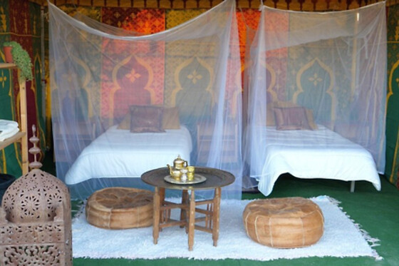 Dos noches en hayma con experiencia bienestar para 2 en Ecocamping Oasis Al Hamam en Lucaneina de las Torres (Almería)