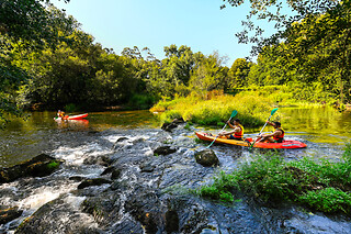 Una ruta en kayak "Descenso del río Umia" para 4 con Riatur Multiaventura en Cambados
