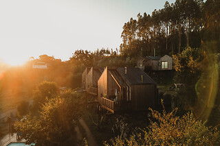 Una noche con desayuno y cesta de picnic para la cena para 2 en Cabanas de Udra en Beluso-Bueu (Pontevedra)