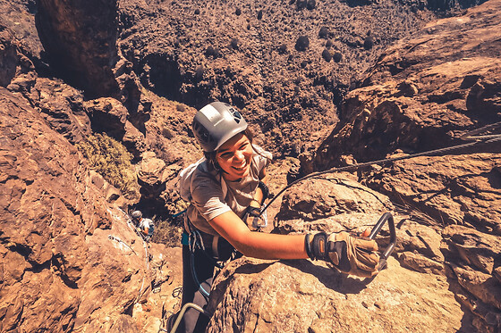 Vía ferrata al sur de Gran Canaria