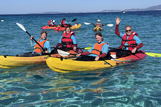 Excursión en piragua y kayak de mar por la bahía de Palma de Mallorca (2 h)