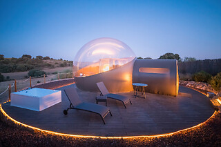 Una noche en la burbuja "Neptuno" para 2 en Miluna Open Nature Rooms en Hormigos (Toledo)