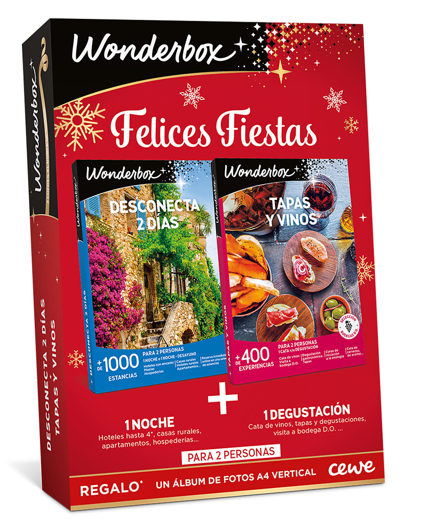 Felices fiestas: Desconecta dos días + Tapas y vinos