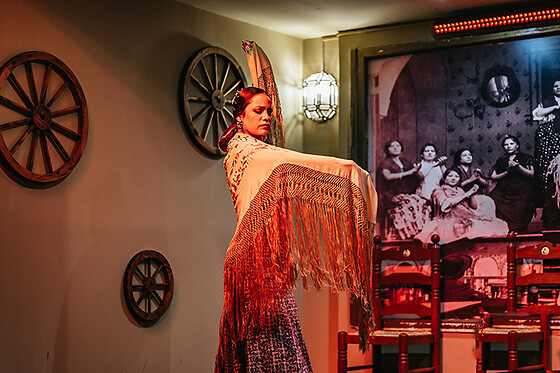 Un show flamenco con cocktail para 1 en Tablao Flamenco La Cantaora en Sevilla